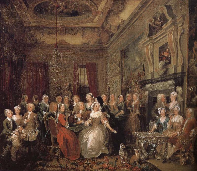 William Hogarth House party oil painting image